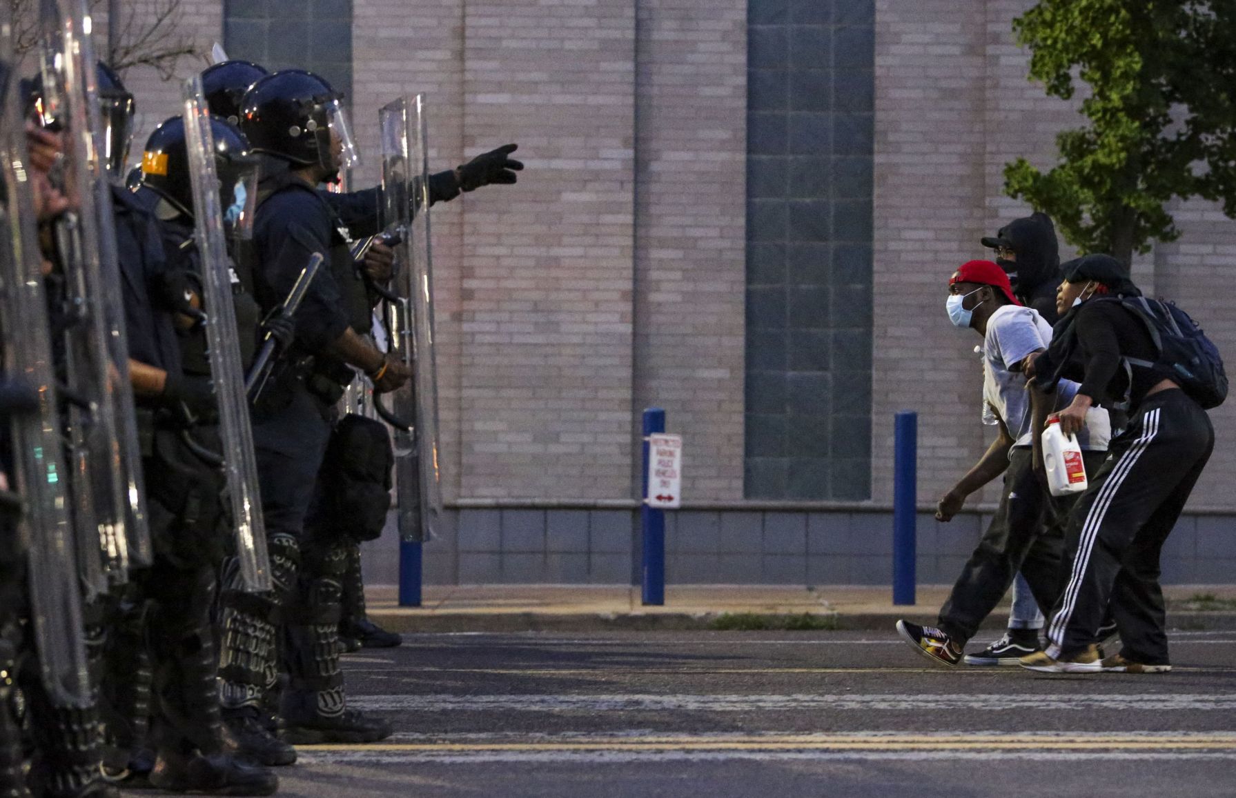 Tear gas and fireworks thrown in Downtown
